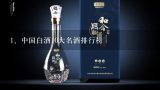 中国白酒10大名酒排行榜,中国白酒十大名酒排名