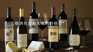 回收烟酒有没有大概的价格表？