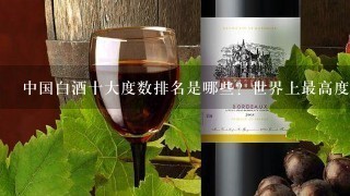 中国白酒十大度数排名是哪些？世界上最高度数的酒是多少度？？？？