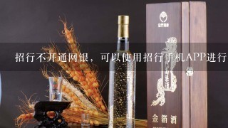 招行不开通网银，可以使用招行手机APP进行查询及转账等功能吗？