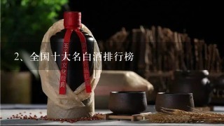 全国十大名白酒排行榜