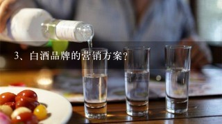 白酒品牌的营销方案？