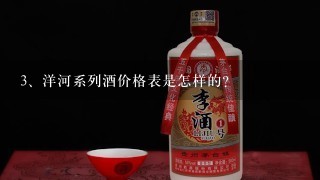 洋河系列酒价格表是怎样的？