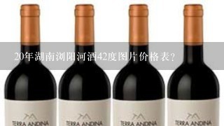 20年湖南浏阳河酒42度图片价格表？