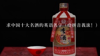 求中国十大名酒的英语名字（给拼音莪滚！）谢谢~~~~~