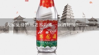 大家觉得泸州老窖的哪一款酒好喝？