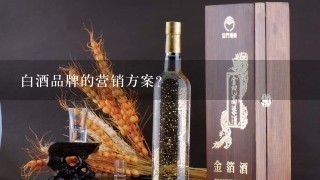 白酒品牌的营销方案？