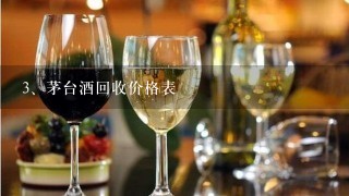 茅台酒回收价格表