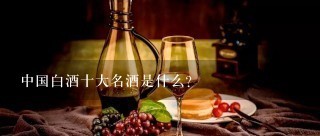 中国白酒十大名酒是什么？