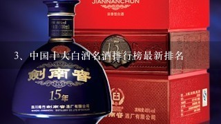 中国十大白酒名酒排行榜最新排名