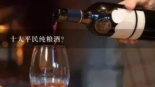 十大平民纯粮酒？