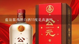 蓝翁酱香型白酒53度是真酒吗