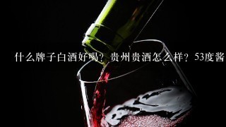 什么牌子白酒好喝？贵州贵酒怎么样？53度酱香型白酒多少钱？