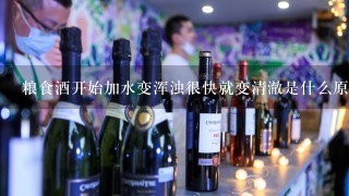 粮食酒开始加水变浑浊很快就变清澈是什么原因