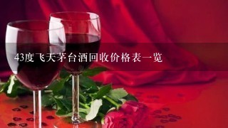 43度飞天茅台酒回收价格表一览