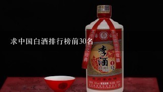 求中国白酒排行榜前30名