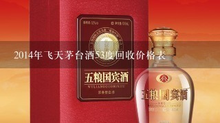 2014年飞天茅台酒53度回收价格表