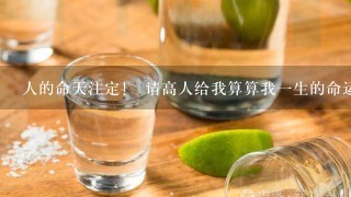 人的命天注定！ 请高人给我算算我一生的命运！本人