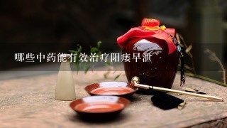 哪些中药能有效治疗阳痿早泄